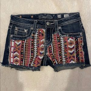 GIRLS MISS ME PINK AZTEC SHORTS